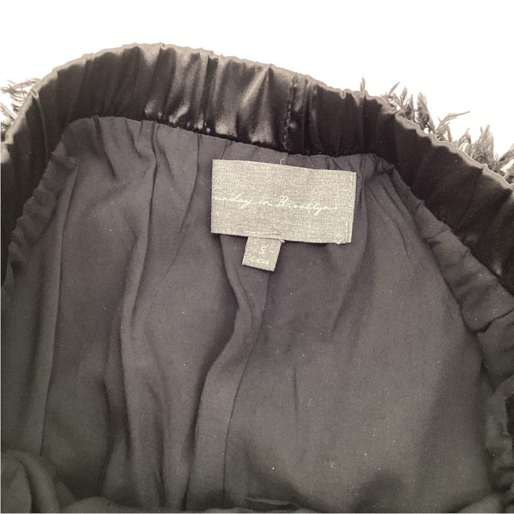 ANTHROPOLOGIE Sunday in Brooklyn Chantal Feathered Black Skirt - Picture 7 of 11